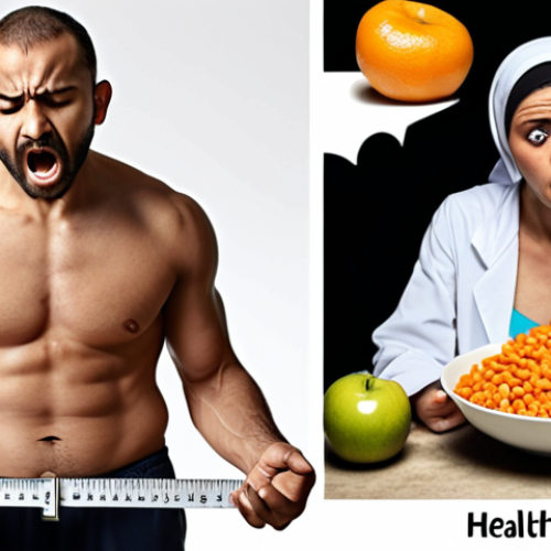 Home 15 A split image depicting a health journey. On the left, an Arab individual (male or female) looks frustrated and overwhelmed, surrounded by generic, conflicting diet books, confusing calorie counts, and a weighing scale showing erratic numbers, symbolizing common diet failures. The background is chaotic and desaturated. On the right, the same individual, now radiating confidence and vitality, holds a personalized nutrition plan or a DNA helix, surrounded by vibrant, fresh, and appealing foods that clearly fit their unique needs. The background is clear, bright, and harmonious, symbolizing clarity and success in personalized health. Subtle hints of biological uniqueness like a glowing gut microbiome or DNA strands integrated into the scene. Realistic, empowering, high-detail.