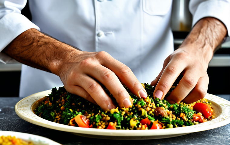지역 농산물 활용한 커뮤니티 식사 메뉴 - **

"A family gathered around a table in a sunlit Arabic home, enjoying a meal featuring dishes made...