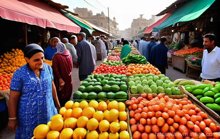 커뮤니티 식사에서의 친환경 요소 적용 방법 - **Subject:** A warm, inviting scene of a multi-generational Arab family gathered around a beautifull...