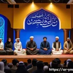 식사 이외의 활동 계획으로 커뮤니티 활성화하기 - A vibrant community cultural competition scene in an Arabic-speaking local neighborhood, featuring d...