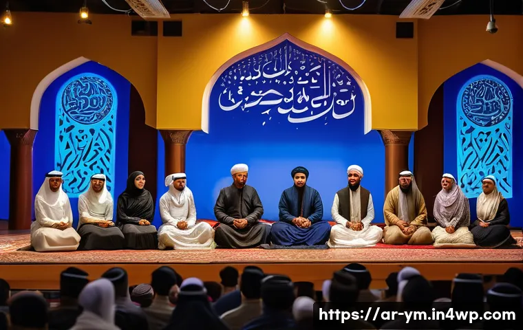 식사 이외의 활동 계획으로 커뮤니티 활성화하기 - A vibrant community cultural competition scene in an Arabic-speaking local neighborhood, featuring d...